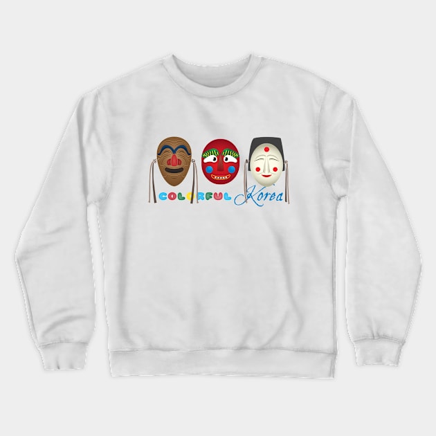 Colorful Korea Crewneck Sweatshirt by LittleBearArt